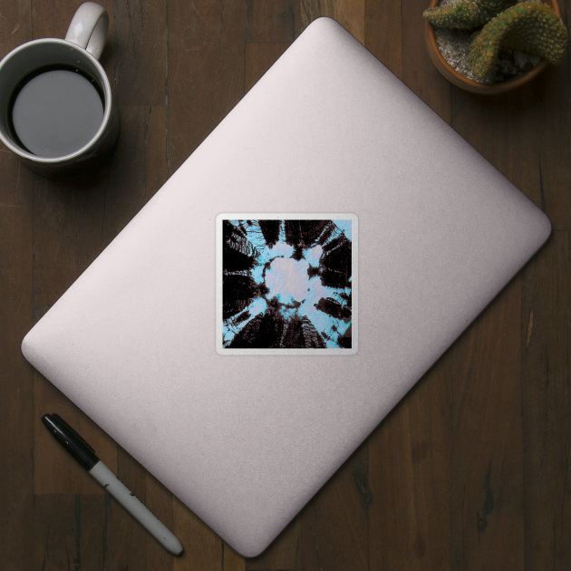 bleach art abstract design black blue by FLOWING COLORS